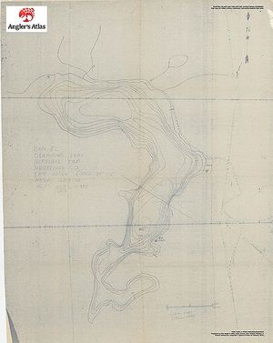 Contour map for Diamond Lake, Ontario