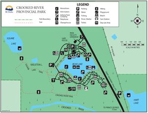 Provincial Park map for Crooked River, British Columbia