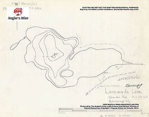 Contour map for Lasswade Lake, Ontario