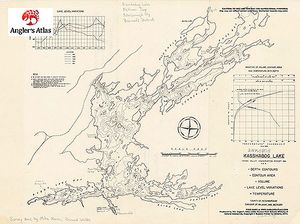 Contour map for Kasshabog Lake, Ontario