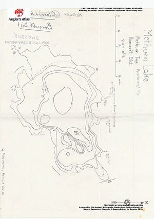 Contour map for Methuen Lake, Ontario