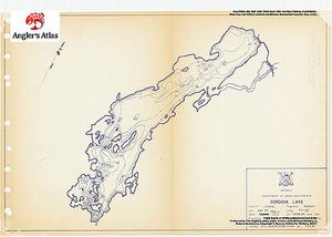 Contour map for Cordova Lake, Ontario