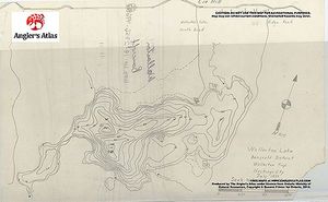Contour map for Wollaston Lake, Ontario