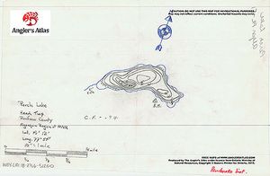 Contour map for Perch Lake, Ontario