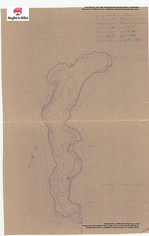 Contour map for Salmon Trout Lake, Ontario