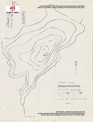 Contour map for Trout Lake, Ontario