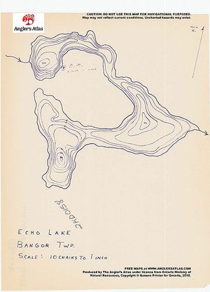 Contour map for Echo Lake, Ontario