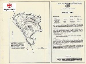 Contour map for Paugh Lake, Ontario