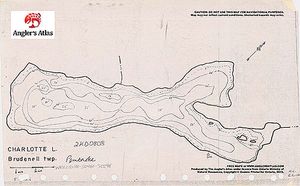 Contour map for Charlotte Lake, Ontario