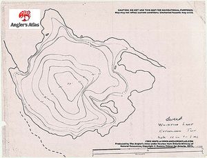 Contour map for Whitefish Lake, Ontario