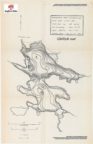 Contour map for Effingham Lake, Ontario