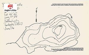 Contour map for Flat Iron Lake, Ontario