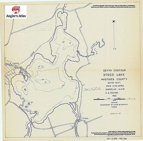 Stoco Lake Depth Chart