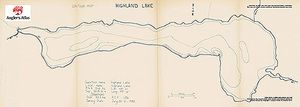 Contour map for Highland Lake, Ontario