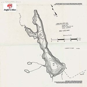 Contour map for Long Mallory Lake, Ontario
