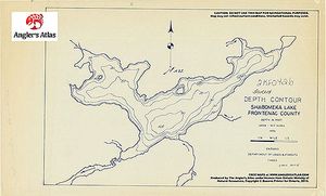 Contour map for Shabomeka Lake, Ontario