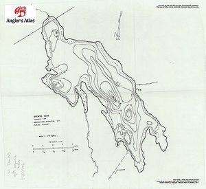 Contour map for Browns Lake, Ontario