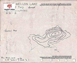 Contour map for Little Mellon Lake, Ontario