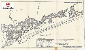 Contour map for Mississagagon Lake, Ontario