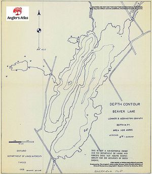 Contour map for Salmon River, Ontario