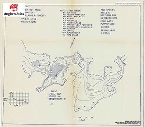 Contour map for Stump Lake, Ontario
