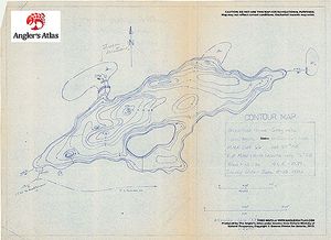 Contour map for Crag Lake, Ontario