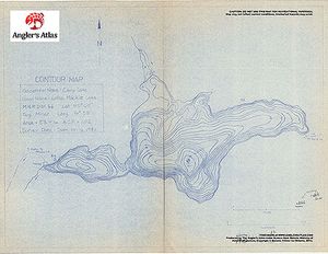 Contour map for Camp Lake, Ontario