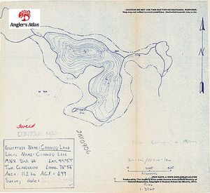 Contour map for Crooked Lake, Ontario