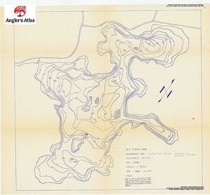 Contour map for Big Clear Lake, Ontario