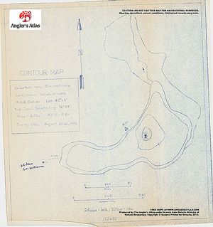 Contour map for Butternut Lake, Ontario