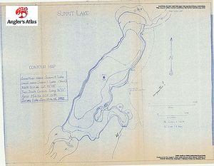 Contour map for Summit Lake, Ontario