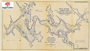 Contour map for Crotch Lake, Ontario