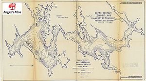 Contour map for Crotch Lake, Ontario