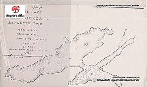 Contour map for Redhorse Lake, Ontario