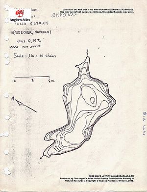 Contour map for Black Lake, Ontario