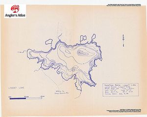Contour map for Leggat Lake, Ontario