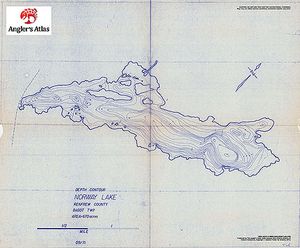 Contour map for Norway Lake, Ontario