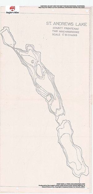 Contour map for St. Andrew Lake, Ontario