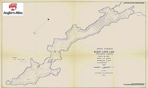 Contour map for Bagot Long Lake, Ontario