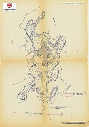 Contour map for Thirty Island Lake, Ontario