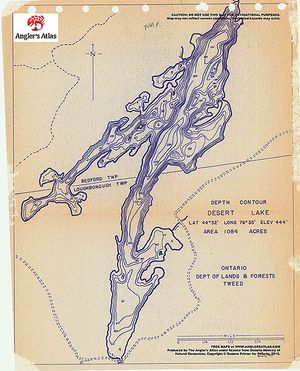 Contour map for Desert Lake, Ontario