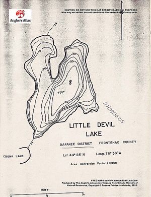 Contour map for Little Devil Lake, Ontario