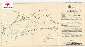 Contour map for Dalhousie Lake, Ontario