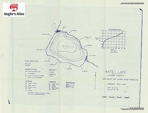 Contour map for Kates Lake, Ontario