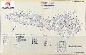 Contour map for Farren Lake, Ontario