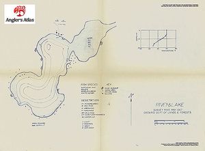 Contour map for Rivens Lake, Ontario