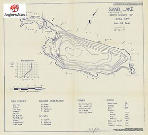 Contour map for Westport Sand Lake, Ontario