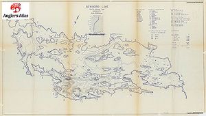Contour map for Newboro Lake, Ontario