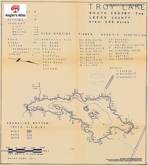 Contour map for Troy Lake, Ontario