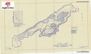 Contour map for Long Lake, Ontario